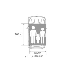 Tente de toit, toit souple et imperméable.