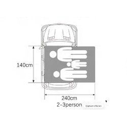 Tente de toit pliante/dépliante, toit souple et imperméable.