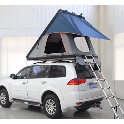 Tente de toit rigide en aluminium gris/orange