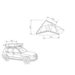 Tente de toit rigide en aluminium 2 places
