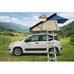 Tente de toit, toit souple et imperméable.